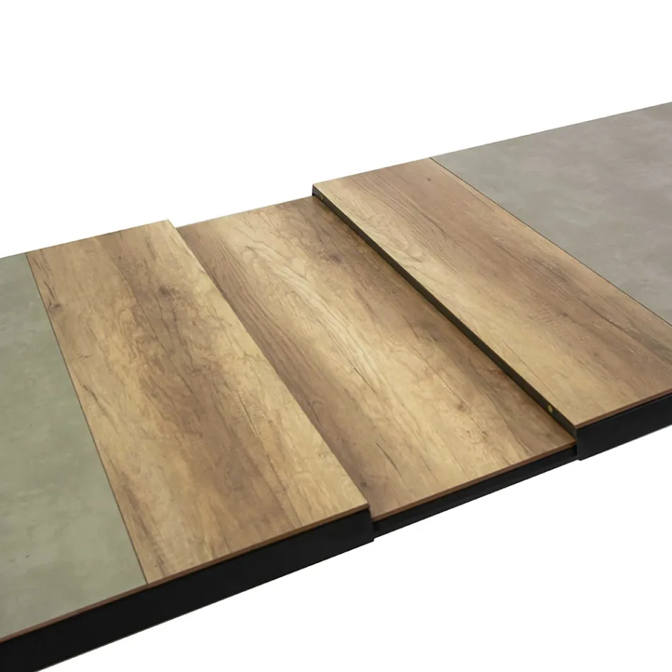 Uitschuifbare tafel 303 cm in aluminium met HPL blad - Righello Viadurini