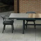 Uitschuifbare tafel 303 cm in aluminium met HPL blad - Righello Viadurini
