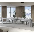 Uitschuifbare tafel tot 440 cm in houten microdeeltjes gemaakt in Italië - Boom Viadurini