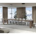 Uitschuifbare tafel tot 440 cm in houten microdeeltjes gemaakt in Italië - Boom Viadurini