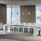 Uitschuifbare tafel tot 440 cm in houten microdeeltjes gemaakt in Italië - Boom Viadurini