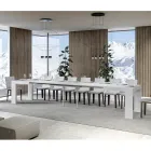 Uitschuifbare tafel tot 440 cm in houten microdeeltjes gemaakt in Italië - Boom Viadurini