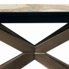 Uitschuifbare tonvormige tafel met geïntegreerde verlengstukken Made in Italy - Grotta Viadurini