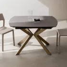 Uitschuifbare tonvormige tafel in gelaagd HPL met verschillende afwerkingen - Incontro Viadurini