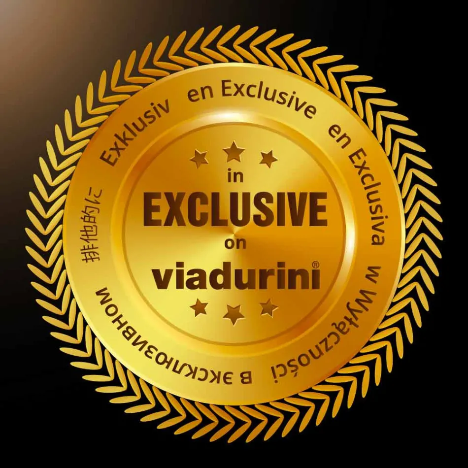 White uitschuifbare tafel met natuurlijke stevige structuur Rico Viadurini