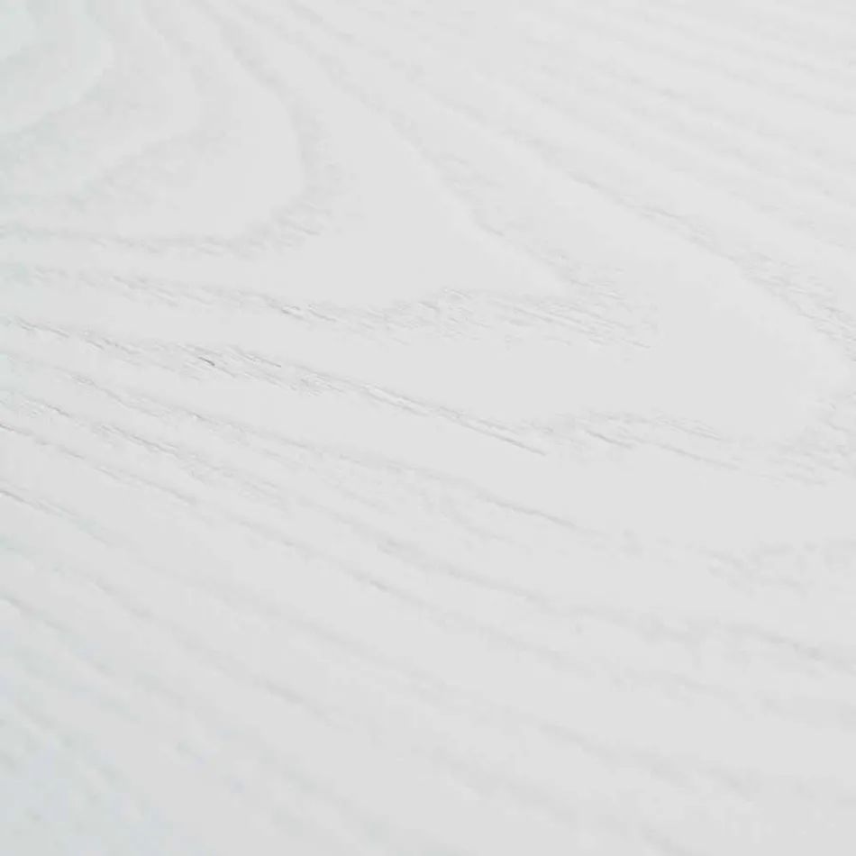 Uitschuifbare witte tafel met structuur in natuurlijke stevige Rico Viadurini