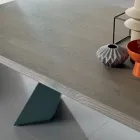 Uitschuifbare tafel met zijverlenging in gefineerd hout - Aperol Viadurini