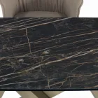 Uitschuifbare tafel met onderstel en blad in verschillende afwerkingen Made in Italy - Settimmio Viadurini