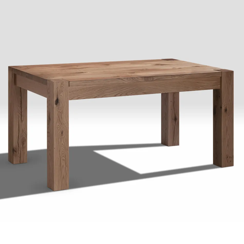 Uitschuifbare tafel met gefineerde poten en blad Made in Italy - Tash Viadurini