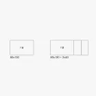 Uitschuifbare tafel met witte metalen poten en melamineblad - Shaila Viadurini