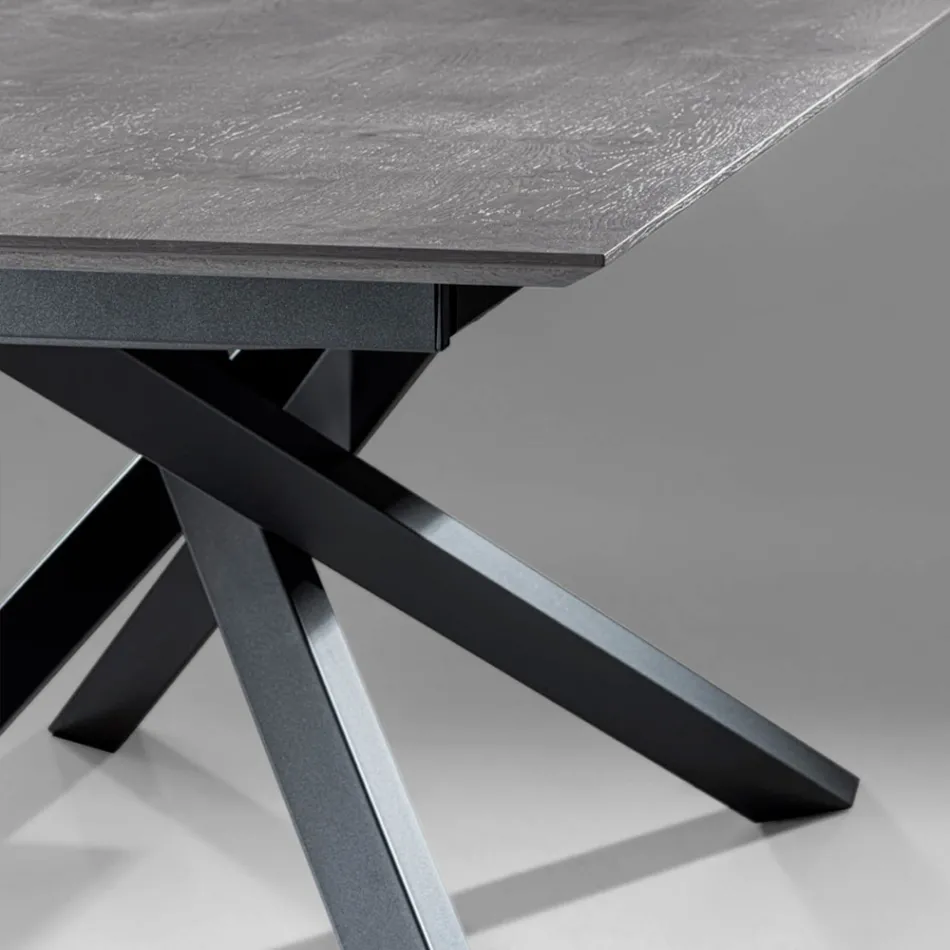 Uitschuifbare tafel met S70-poten Made in Italy - Sagi Viadurini