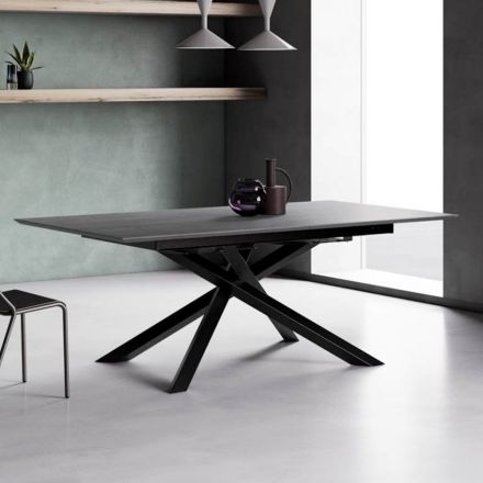 Uitschuifbare tafel met S70-poten Made in Italy - Sagi Viadurini