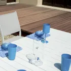 Uitschuifbare tafel met schuifpoten en aluminium lattenbodem - Supernova Viadurini