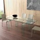 Uitbreiding van tafel met gehard glas Lord Viadurini