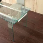 Uitbreiding van tafel met gehard glas Lord Viadurini