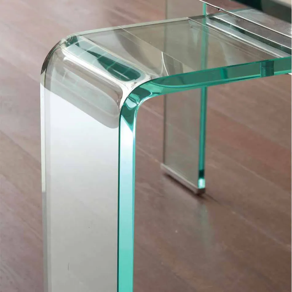 Uitbreiding van tafel met gehard glas Lord Viadurini