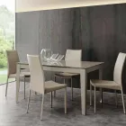 Tafel met top gehard glas Baltimore modern Viadurini