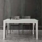 Tafel met top gehard glas Baltimore modern Viadurini
