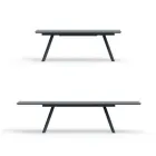 Uitschuifbare tuintafel van gegalvaniseerd staal Made in Italy - Brienne Viadurini