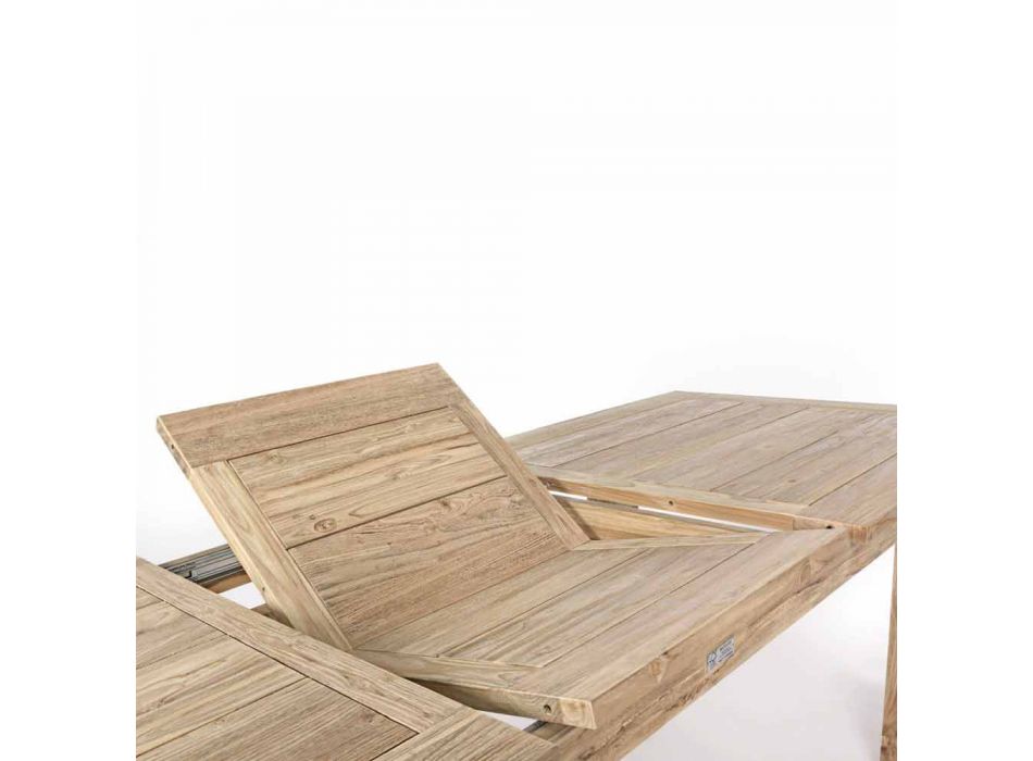 Uitschuifbare houten tuintafel 8 personen Design Homemotion - Gismondo Viadurini