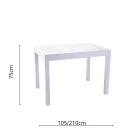 Uitschuifbare tuintafel volledig gemaakt van aluminium - blad Viadurini