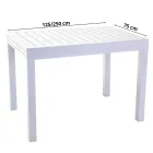 Uitschuifbare tuintafel volledig gemaakt van aluminium - blad Viadurini