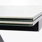 Uitschuifbare eettafel 240 cm glas en keramiek blad - Barone Viadurini