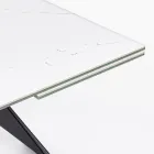 Uitschuifbare eettafel 240 cm glas en keramiek blad - Barone Viadurini
