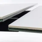 Uitschuifbare eettafel 240 cm glas en keramiek blad - Barone Viadurini