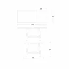 Uitschuifbare eettafel in hout en metaal tot 280 cm - Gallotto Viadurini