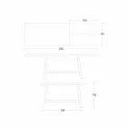 Uitschuifbare eettafel in hout en metaal tot 280 cm - Gallotto Viadurini