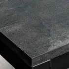 Uitschuifbare woonkamertafel met melamine blad en metalen poten - Shaila Viadurini