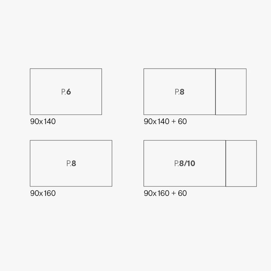 Uitschuifbare woonkamertafel in melamine Made in Italy - Ondine Viadurini