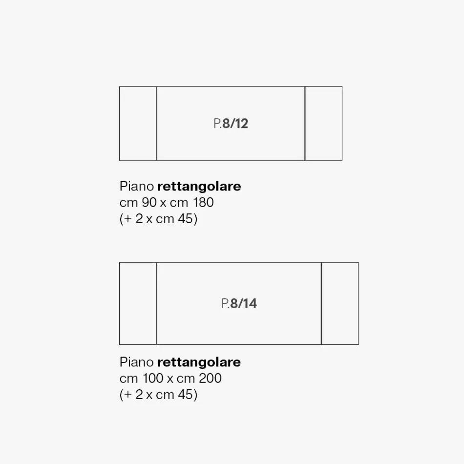 Uitschuifbare woonkamertafel van metaal en glaskeramiek Made in Italy - Meluso Viadurini