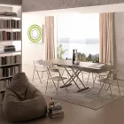 Uitschuifbare tafel door tafel om eettafel Gilmore Viadurini