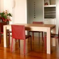 Uitschuifbare designtafel in eikenhout, L160 / 260xP90cm, Jacob
