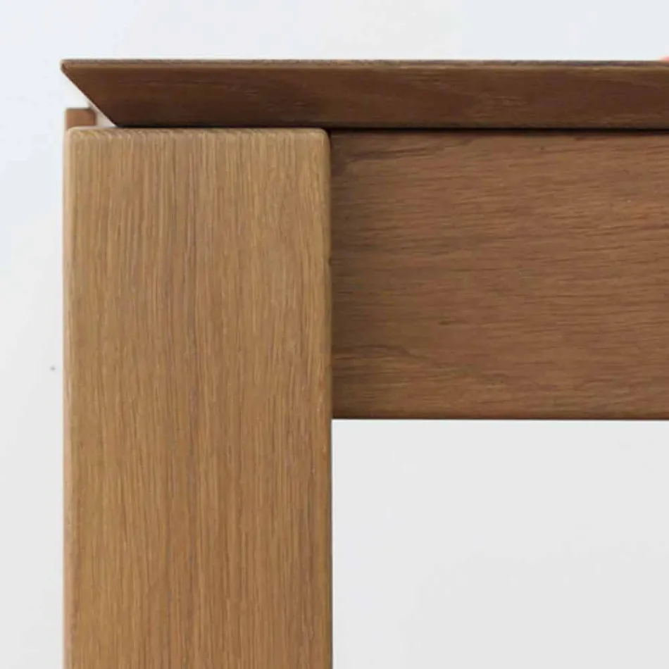 Uitschuifbare designtafel in massief eiken, gemaakt in Italië, Frank Viadurini