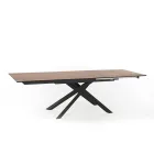 Uitschuifbare design tafel met metalen poten, Lucera Viadurini