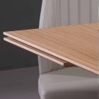 Design uitschuifbare tafel met Daryl eiken blad, gemaakt in Italië Viadurini