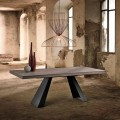 Uitschuifbare designtafel in eikenhout gemaakt in Italië Zerba