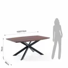 Uitschuifbare designtafel in MDF en metaal, Torquato Viadurini