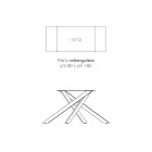 Uitschuifbare designtafel van keramisch glas, gemaakt in Italië, Dionigi Viadurini