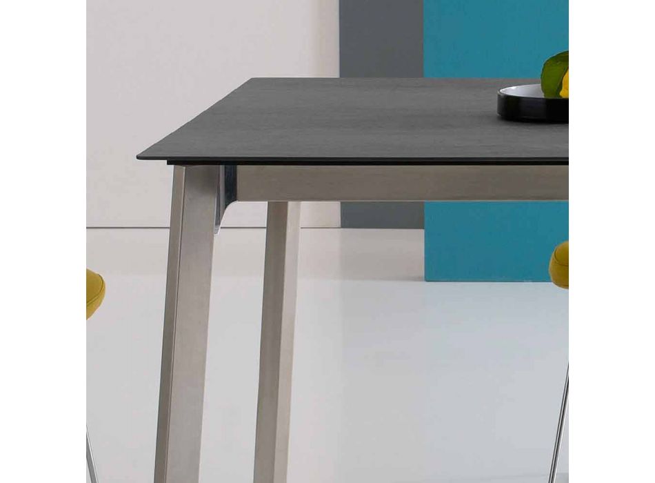 Uitschuifbare designtafel, gemaakt in Italië in aluminium - Arnara Viadurini