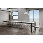 Uitschuifbare tafel met modern design in melaminehout - Badesi Viadurini