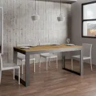 Uitschuifbare tafel met modern design in melaminehout - Badesi Viadurini