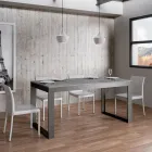 Uitschuifbare tafel met modern design in melaminehout - Badesi Viadurini