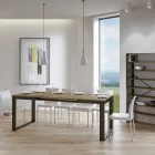 Uitschuifbare tafel met modern design in melaminehout - Badesi Viadurini