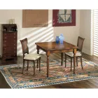 Uitschuifbare tafel en 2 stoelen in gepatineerd walnoothout Made in Italy - Biotite Viadurini