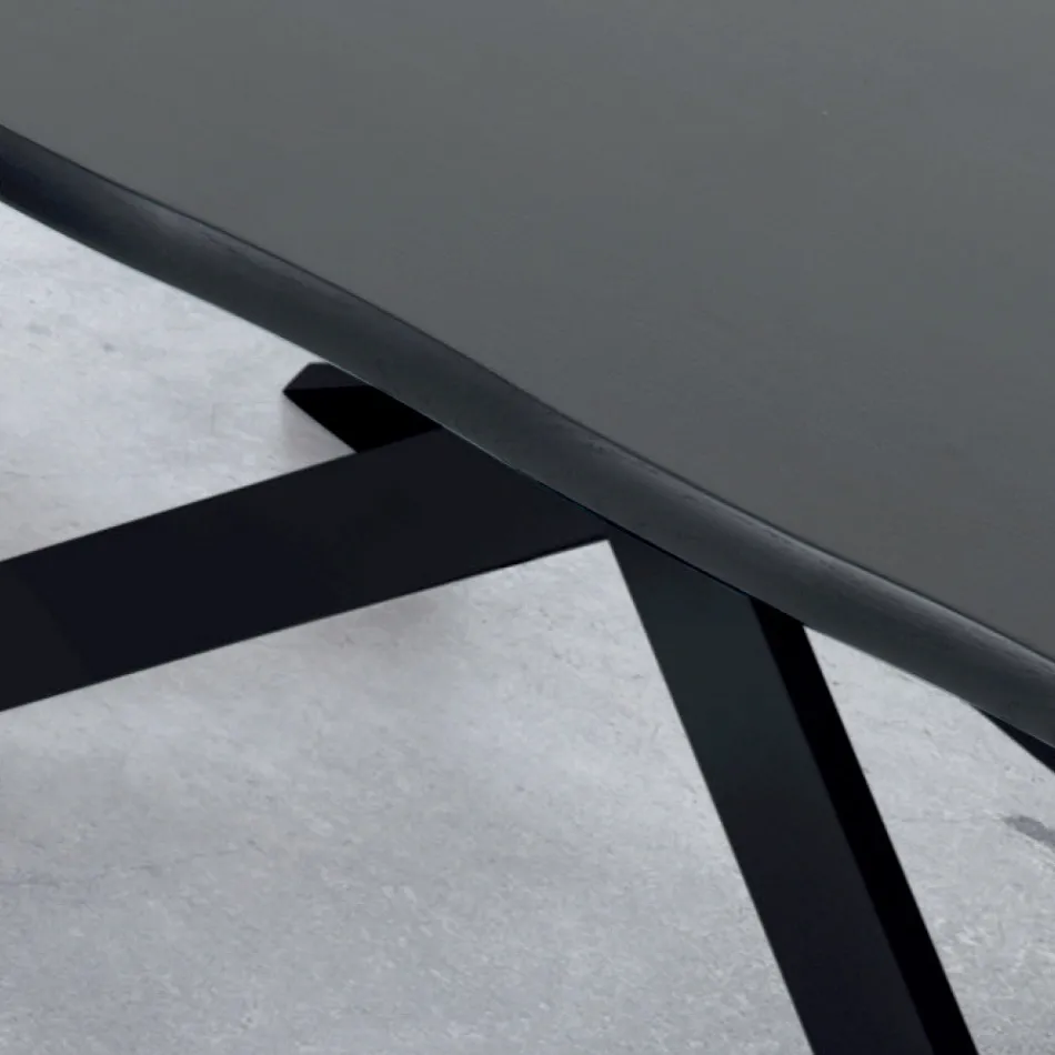 Uitschuifbare tafel tot 14 zitplaatsen in gefineerd hout Made in Italy - Grotta Viadurini