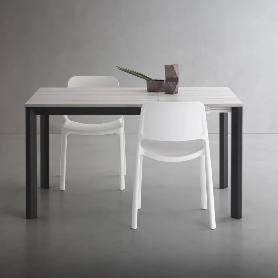 Uitschuifbare tafel tot 232 cm vierkant in HPL Made in Italy - Filiberto Viadurini